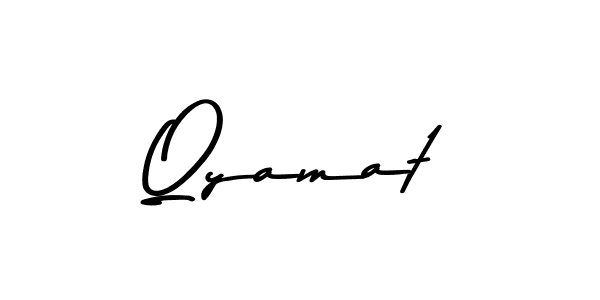 How to Draw Qyamat signature style? Asem Kandis PERSONAL USE is a latest design signature styles for name Qyamat. Qyamat signature style 9 images and pictures png