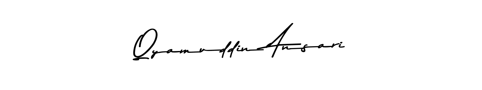 Qyamuddin Ansari stylish signature style. Best Handwritten Sign (Asem Kandis PERSONAL USE) for my name. Handwritten Signature Collection Ideas for my name Qyamuddin Ansari. Qyamuddin Ansari signature style 9 images and pictures png
