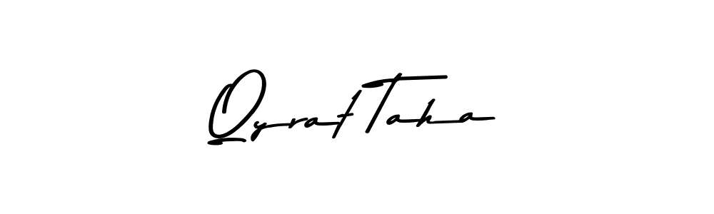 The best way (Asem Kandis PERSONAL USE) to make a short signature is to pick only two or three words in your name. The name Qyrat Taha include a total of six letters. For converting this name. Qyrat Taha signature style 9 images and pictures png