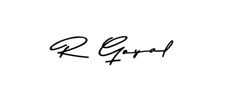 You should practise on your own different ways (Asem Kandis PERSONAL USE) to write your name (R  Goyal) in signature. don't let someone else do it for you. R  Goyal signature style 9 images and pictures png