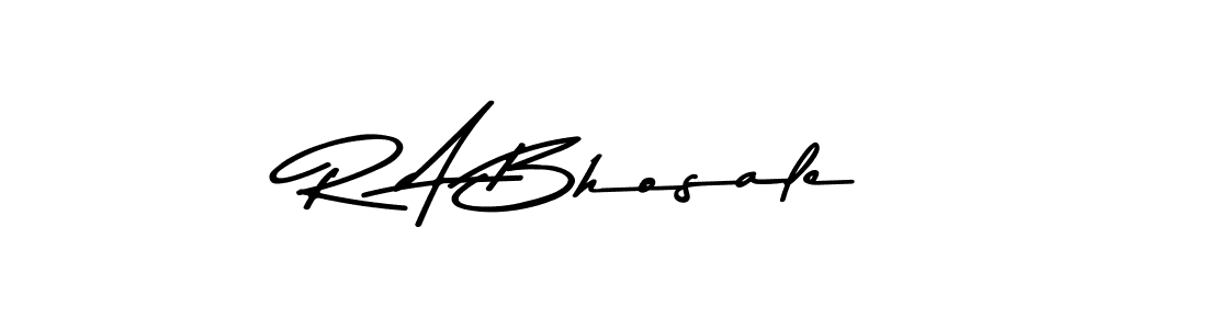 Create a beautiful signature design for name R A Bhosale. With this signature (Asem Kandis PERSONAL USE) fonts, you can make a handwritten signature for free. R A Bhosale signature style 9 images and pictures png
