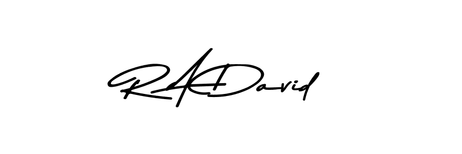 You should practise on your own different ways (Asem Kandis PERSONAL USE) to write your name (R A David) in signature. don't let someone else do it for you. R A David signature style 9 images and pictures png