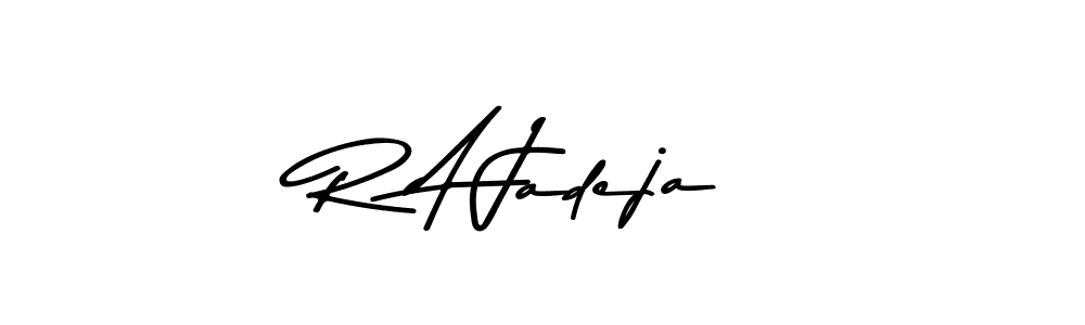 R A Jadeja stylish signature style. Best Handwritten Sign (Asem Kandis PERSONAL USE) for my name. Handwritten Signature Collection Ideas for my name R A Jadeja. R A Jadeja signature style 9 images and pictures png