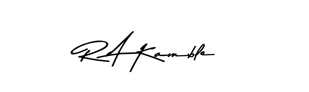 Make a beautiful signature design for name R A Kamble. Use this online signature maker to create a handwritten signature for free. R A Kamble signature style 9 images and pictures png