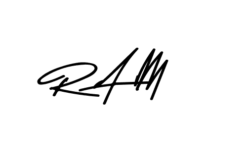 Design your own signature with our free online signature maker. With this signature software, you can create a handwritten (Asem Kandis PERSONAL USE) signature for name R A M. R A M signature style 9 images and pictures png