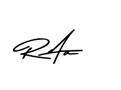 The best way (Asem Kandis PERSONAL USE) to make a short signature is to pick only two or three words in your name. The name R Aa include a total of six letters. For converting this name. R Aa signature style 9 images and pictures png