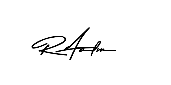 Create a beautiful signature design for name R Aalm. With this signature (Asem Kandis PERSONAL USE) fonts, you can make a handwritten signature for free. R Aalm signature style 9 images and pictures png