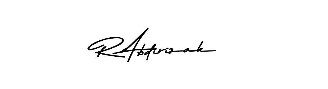 Similarly Asem Kandis PERSONAL USE is the best handwritten signature design. Signature creator online .You can use it as an online autograph creator for name R Abdirizak. R Abdirizak signature style 9 images and pictures png