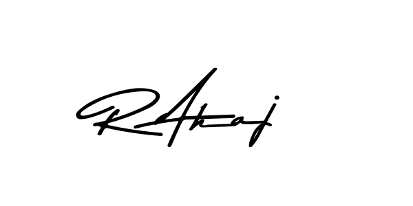 Design your own signature with our free online signature maker. With this signature software, you can create a handwritten (Asem Kandis PERSONAL USE) signature for name R Ahaj. R Ahaj signature style 9 images and pictures png