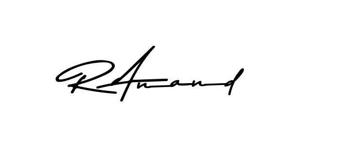 Make a beautiful signature design for name R Anand. With this signature (Asem Kandis PERSONAL USE) style, you can create a handwritten signature for free. R Anand signature style 9 images and pictures png