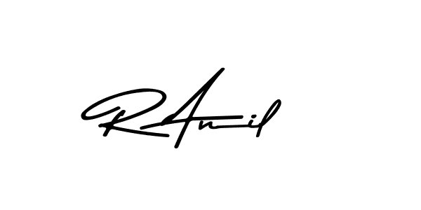 You should practise on your own different ways (Asem Kandis PERSONAL USE) to write your name (R Anil) in signature. don't let someone else do it for you. R Anil signature style 9 images and pictures png