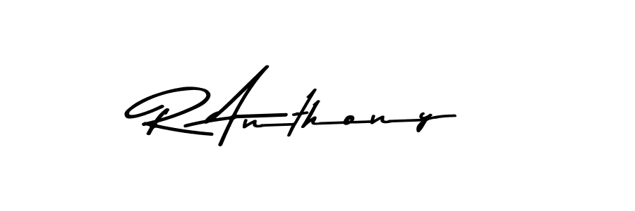 R Anthony stylish signature style. Best Handwritten Sign (Asem Kandis PERSONAL USE) for my name. Handwritten Signature Collection Ideas for my name R Anthony. R Anthony signature style 9 images and pictures png