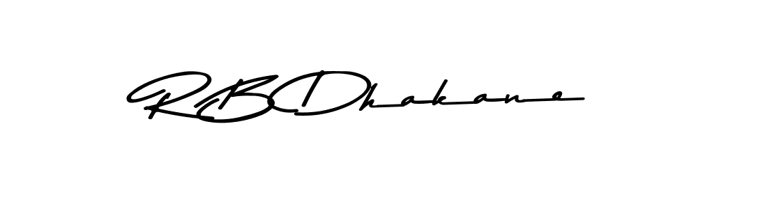 Use a signature maker to create a handwritten signature online. With this signature software, you can design (Asem Kandis PERSONAL USE) your own signature for name R B Dhakane. R B Dhakane signature style 9 images and pictures png