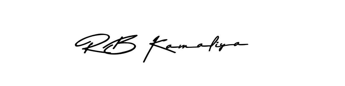 Use a signature maker to create a handwritten signature online. With this signature software, you can design (Asem Kandis PERSONAL USE) your own signature for name R B Kamaliya. R B Kamaliya signature style 9 images and pictures png
