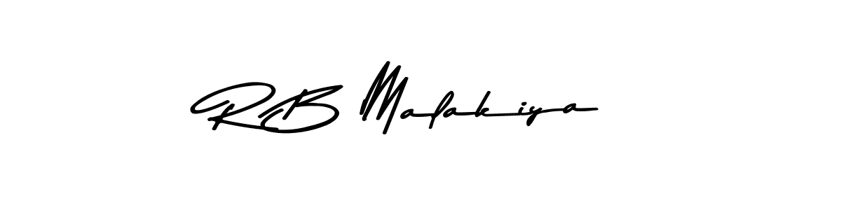 Design your own signature with our free online signature maker. With this signature software, you can create a handwritten (Asem Kandis PERSONAL USE) signature for name R B Malakiya. R B Malakiya signature style 9 images and pictures png