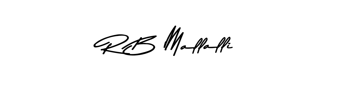 Also You can easily find your signature by using the search form. We will create R B Mallalli name handwritten signature images for you free of cost using Asem Kandis PERSONAL USE sign style. R B Mallalli signature style 9 images and pictures png