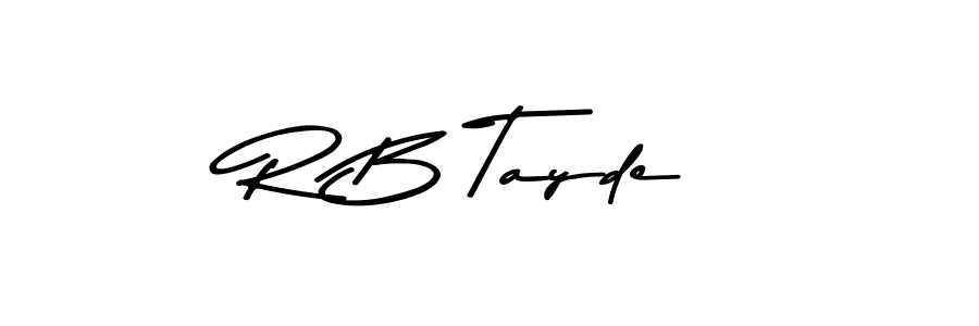 How to make R B Tayde name signature. Use Asem Kandis PERSONAL USE style for creating short signs online. This is the latest handwritten sign. R B Tayde signature style 9 images and pictures png