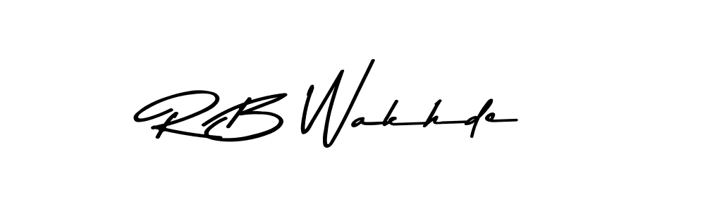 The best way (Asem Kandis PERSONAL USE) to make a short signature is to pick only two or three words in your name. The name R B Wakhde include a total of six letters. For converting this name. R B Wakhde signature style 9 images and pictures png