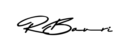 Enhance your business communications with R Bauri signature in Asem Kandis PERSONAL USE lettering. Clean, modern, and universally compatible. R Bauri signature style 9 images and pictures png