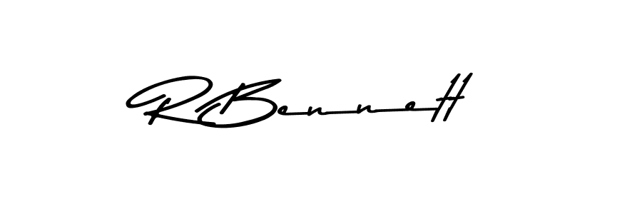 Make a beautiful signature design for name R Bennett. With this signature (Asem Kandis PERSONAL USE) style, you can create a handwritten signature for free. R Bennett signature style 9 images and pictures png