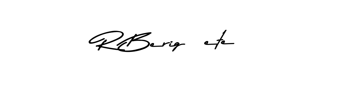 You can use this online signature creator to create a handwritten signature for the name R Berigüete. This is the best online autograph maker. R Berigüete signature style 9 images and pictures png