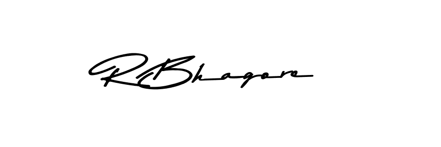 You should practise on your own different ways (Asem Kandis PERSONAL USE) to write your name (R Bhagore) in signature. don't let someone else do it for you. R Bhagore signature style 9 images and pictures png