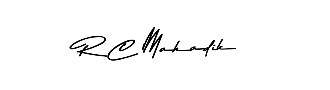 You should practise on your own different ways (Asem Kandis PERSONAL USE) to write your name (R C Mahadik) in signature. don't let someone else do it for you. R C Mahadik signature style 9 images and pictures png