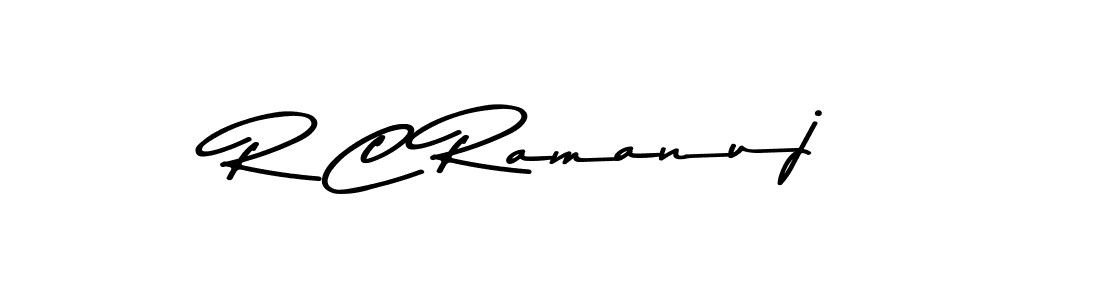 Create a beautiful signature design for name R C Ramanuj. With this signature (Asem Kandis PERSONAL USE) fonts, you can make a handwritten signature for free. R C Ramanuj signature style 9 images and pictures png