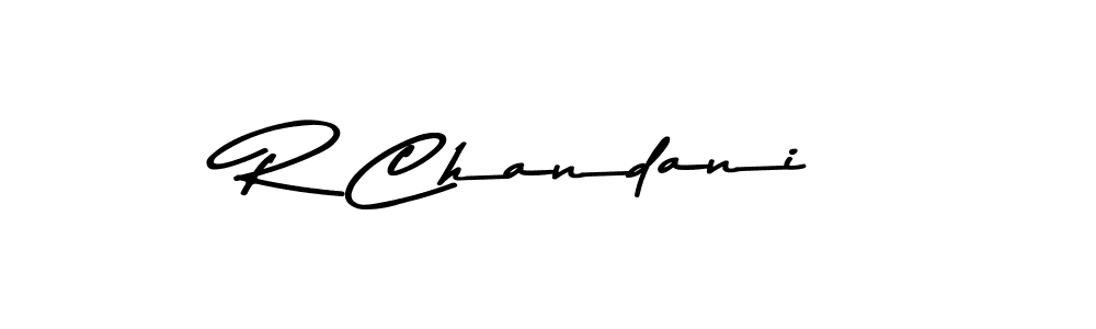 The best way (Asem Kandis PERSONAL USE) to make a short signature is to pick only two or three words in your name. The name R Chandani include a total of six letters. For converting this name. R Chandani signature style 9 images and pictures png