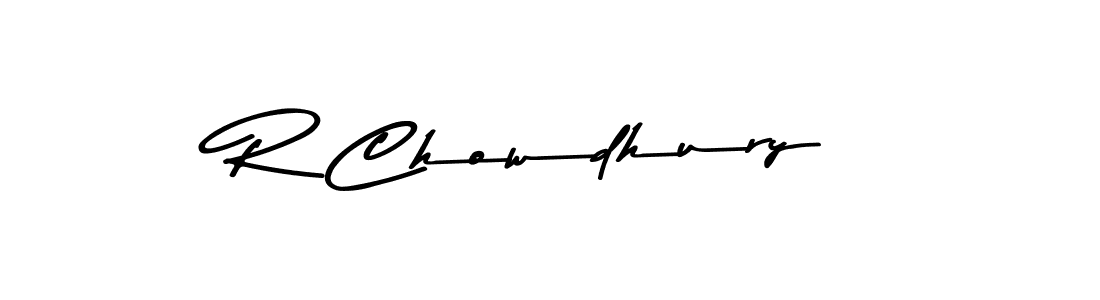 Make a beautiful signature design for name R Chowdhury. With this signature (Asem Kandis PERSONAL USE) style, you can create a handwritten signature for free. R Chowdhury signature style 9 images and pictures png
