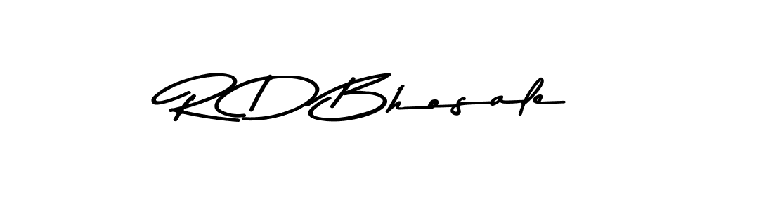 R D Bhosale stylish signature style. Best Handwritten Sign (Asem Kandis PERSONAL USE) for my name. Handwritten Signature Collection Ideas for my name R D Bhosale. R D Bhosale signature style 9 images and pictures png