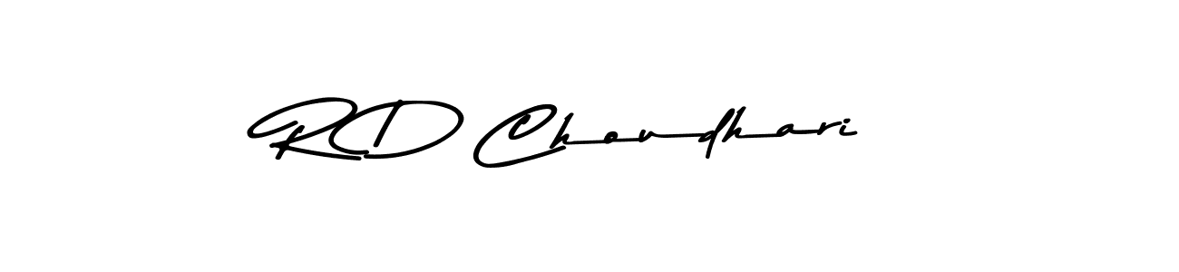 Create a beautiful signature design for name R D Choudhari. With this signature (Asem Kandis PERSONAL USE) fonts, you can make a handwritten signature for free. R D Choudhari signature style 9 images and pictures png