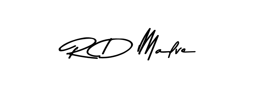 Use a signature maker to create a handwritten signature online. With this signature software, you can design (Asem Kandis PERSONAL USE) your own signature for name R D Malve. R D Malve signature style 9 images and pictures png