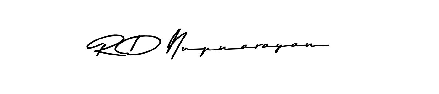 R D Nupnarayan stylish signature style. Best Handwritten Sign (Asem Kandis PERSONAL USE) for my name. Handwritten Signature Collection Ideas for my name R D Nupnarayan. R D Nupnarayan signature style 9 images and pictures png