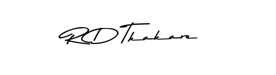 Create a beautiful signature design for name R D Thakare. With this signature (Asem Kandis PERSONAL USE) fonts, you can make a handwritten signature for free. R D Thakare signature style 9 images and pictures png
