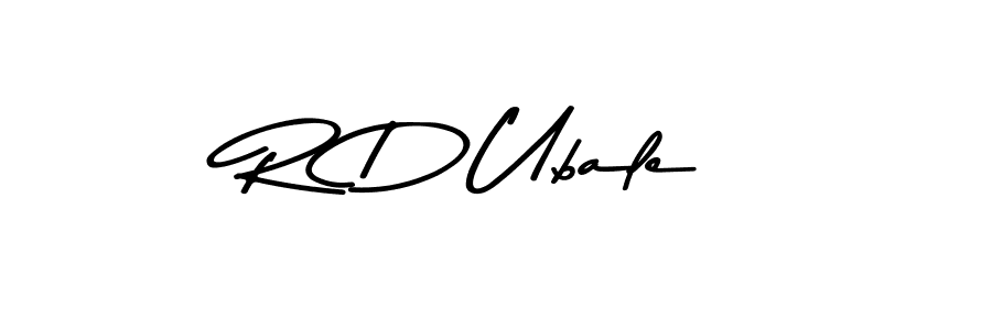 The best way (Asem Kandis PERSONAL USE) to make a short signature is to pick only two or three words in your name. The name R D Ubale include a total of six letters. For converting this name. R D Ubale signature style 9 images and pictures png