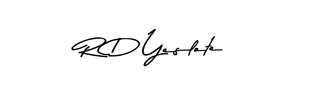 R D Yeslote stylish signature style. Best Handwritten Sign (Asem Kandis PERSONAL USE) for my name. Handwritten Signature Collection Ideas for my name R D Yeslote. R D Yeslote signature style 9 images and pictures png