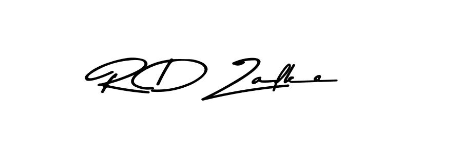 R D Zalke stylish signature style. Best Handwritten Sign (Asem Kandis PERSONAL USE) for my name. Handwritten Signature Collection Ideas for my name R D Zalke. R D Zalke signature style 9 images and pictures png
