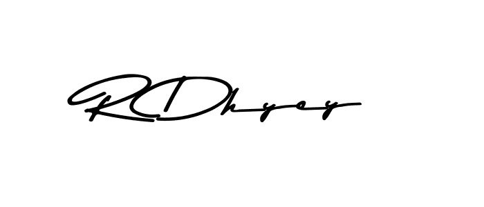 Use a signature maker to create a handwritten signature online. With this signature software, you can design (Asem Kandis PERSONAL USE) your own signature for name R Dhyey. R Dhyey signature style 9 images and pictures png