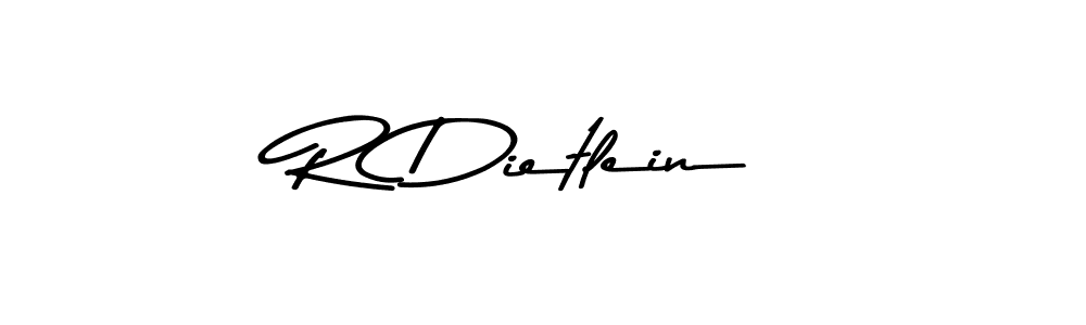 Make a beautiful signature design for name R Dietlein. With this signature (Asem Kandis PERSONAL USE) style, you can create a handwritten signature for free. R Dietlein signature style 9 images and pictures png