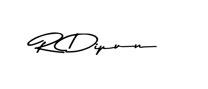 Design your own signature with our free online signature maker. With this signature software, you can create a handwritten (Asem Kandis PERSONAL USE) signature for name R Dipun. R Dipun signature style 9 images and pictures png