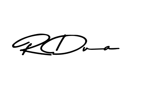 You should practise on your own different ways (Asem Kandis PERSONAL USE) to write your name (R Dua) in signature. don't let someone else do it for you. R Dua signature style 9 images and pictures png