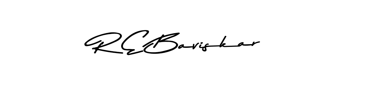 Make a beautiful signature design for name R E Baviskar. Use this online signature maker to create a handwritten signature for free. R E Baviskar signature style 9 images and pictures png