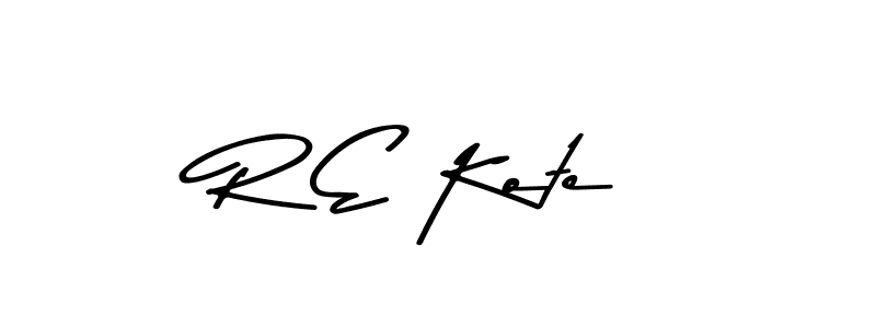 R E Kote stylish signature style. Best Handwritten Sign (Asem Kandis PERSONAL USE) for my name. Handwritten Signature Collection Ideas for my name R E Kote. R E Kote signature style 9 images and pictures png