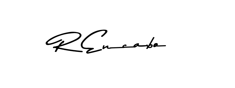 The best way (Asem Kandis PERSONAL USE) to make a short signature is to pick only two or three words in your name. The name R Encabo include a total of six letters. For converting this name. R Encabo signature style 9 images and pictures png