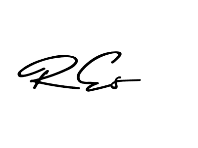 Make a beautiful signature design for name R Es. With this signature (Asem Kandis PERSONAL USE) style, you can create a handwritten signature for free. R Es signature style 9 images and pictures png