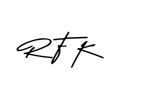 You should practise on your own different ways (Asem Kandis PERSONAL USE) to write your name (R F K) in signature. don't let someone else do it for you. R F K signature style 9 images and pictures png