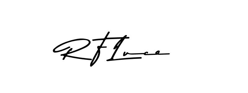 Create a beautiful signature design for name R F Luce. With this signature (Asem Kandis PERSONAL USE) fonts, you can make a handwritten signature for free. R F Luce signature style 9 images and pictures png