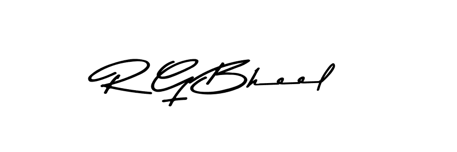 Design your own signature with our free online signature maker. With this signature software, you can create a handwritten (Asem Kandis PERSONAL USE) signature for name R G Bheel. R G Bheel signature style 9 images and pictures png