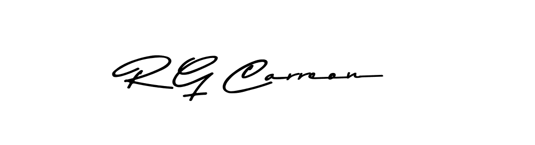 How to make R G Carreon signature? Asem Kandis PERSONAL USE is a professional autograph style. Create handwritten signature for R G Carreon name. R G Carreon signature style 9 images and pictures png